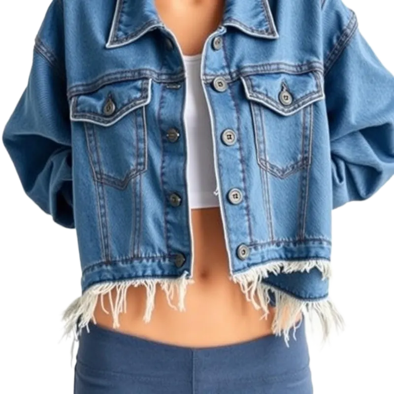 Jaqueta jeans cropped