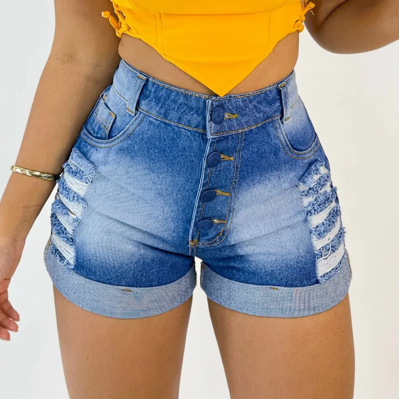Short jeans azul